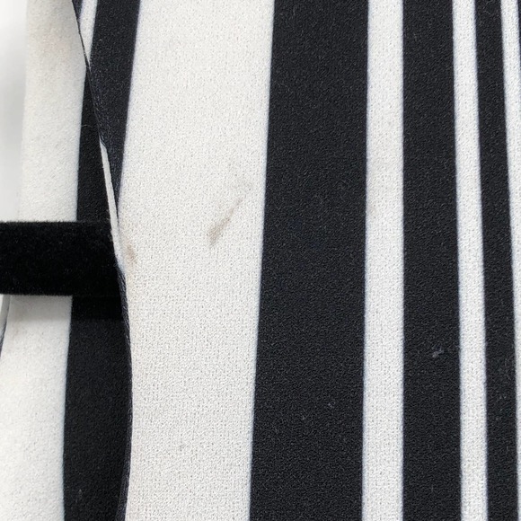 NWT Asos Dress Midi Stripe Tulip Hem Sleeveless Crewneck Black White Size 8 - Picture 7 of 12